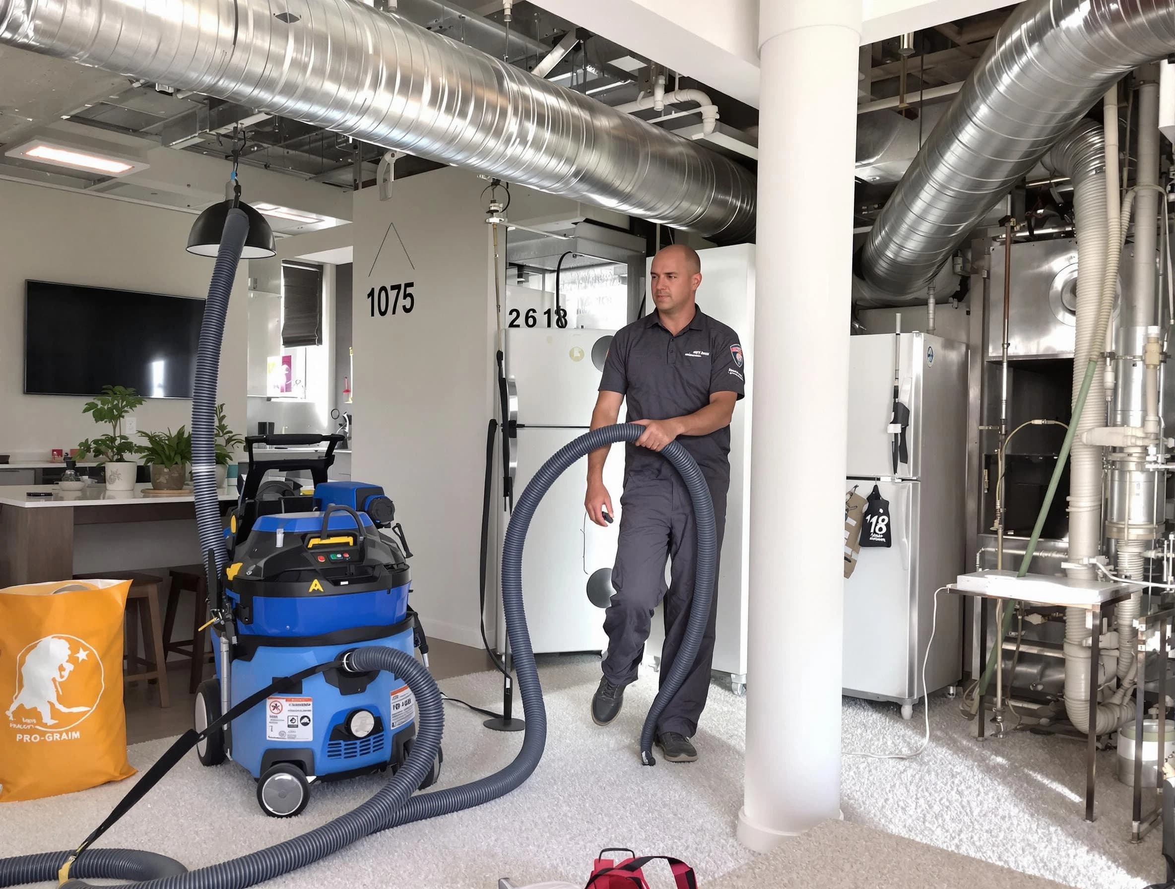 Chino Air Duct Cleaning expert performing detailed indoor duct cleaning for improved air quality in Chino