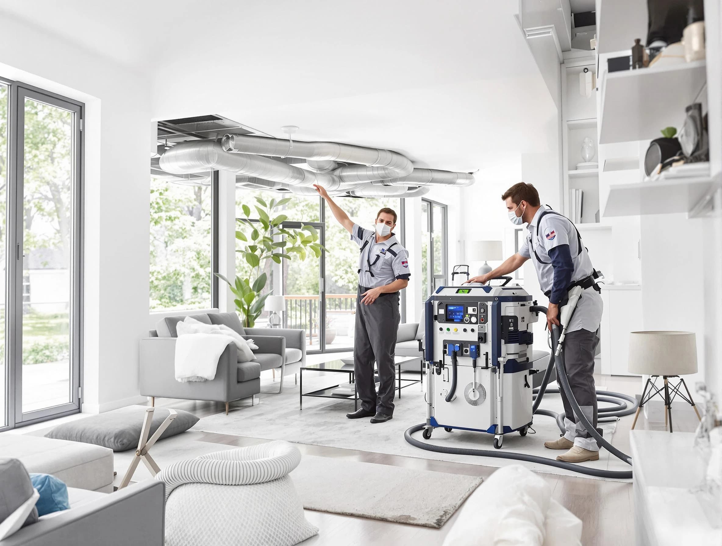 Chino Air Duct Cleaning professional conducting pure air duct cleaning with state-of-the-art equipment in Chino